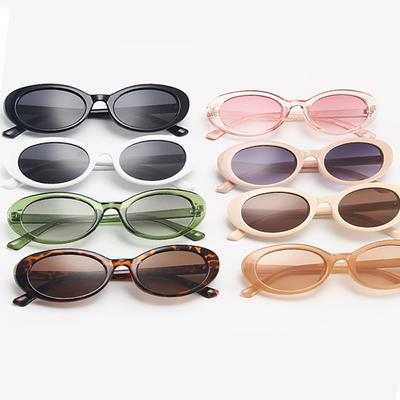 2023 Neue Retro Ovale Kleine Rahmen Sonnenbrille Jelly Farbe Jelly Farbe Gläser Damen Mode Gothic Trendig Streetwear Sonne