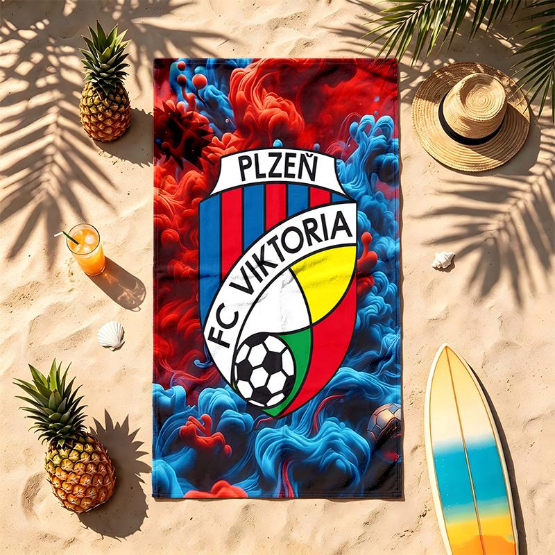 FC Viktoria Plzen (1) Theme Beach Towel Sand Resistant Soft And Comfortable Suitable For The Pool Camping Yoga And Diving A Travel Essential