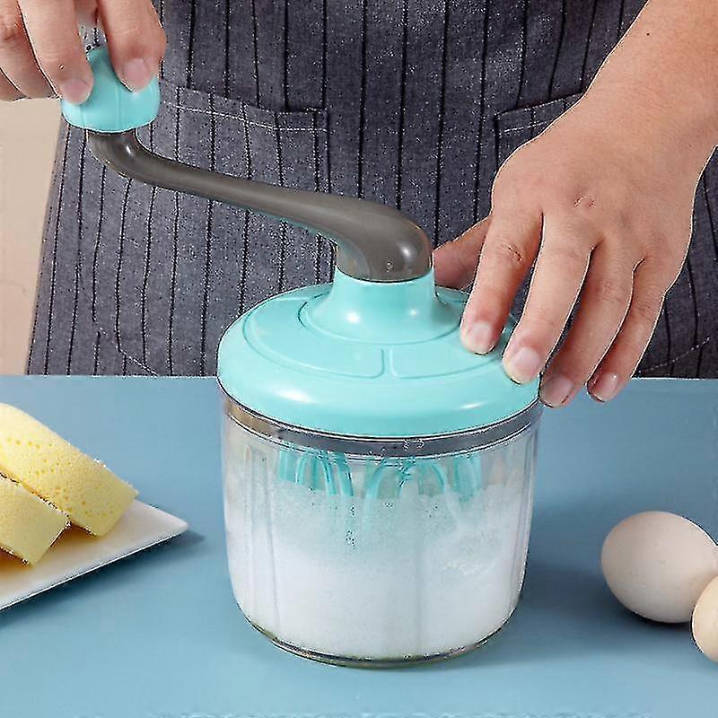 Rotary Hand Whisk Manual Whisk Egg Beater Rotary Handheld Egg Frother Mixer For Baking Cooking