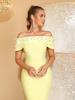 Elegant Pearl Beaded Rhinestone Off-Shoulder Bodycon Bandage Evening Dress