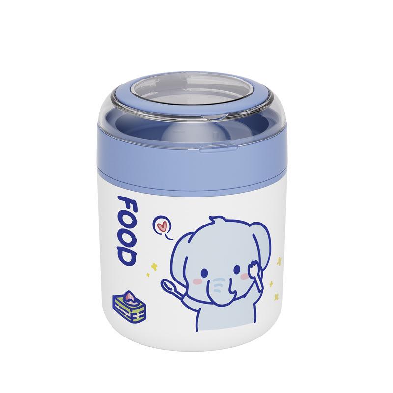 

Insulated Cartoon Soup Cup - Portable Breakfast & Milk Cup for Students & Office Workers.