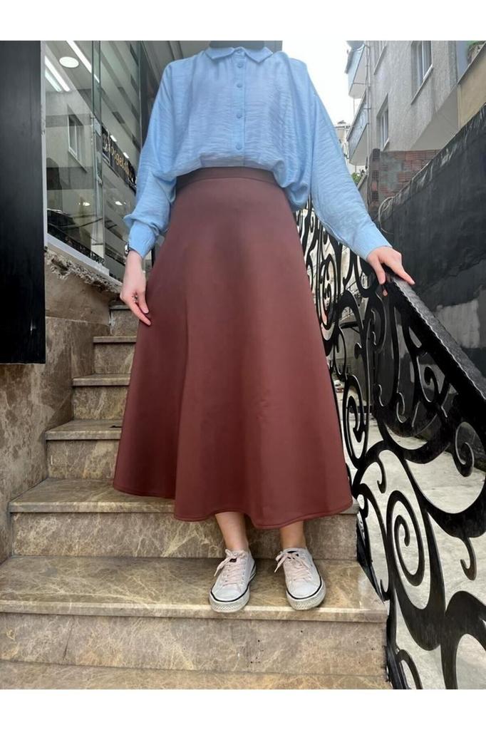 Women's Style Big Size Skirt Large Size Puff Scuba Skirt