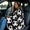 Fußball Fleece Decke Klassischer Fußball Druck Überwurf Weich Warm Ganzjahres Bettwäsche Heimdekoration Geschenk Für Sportfans