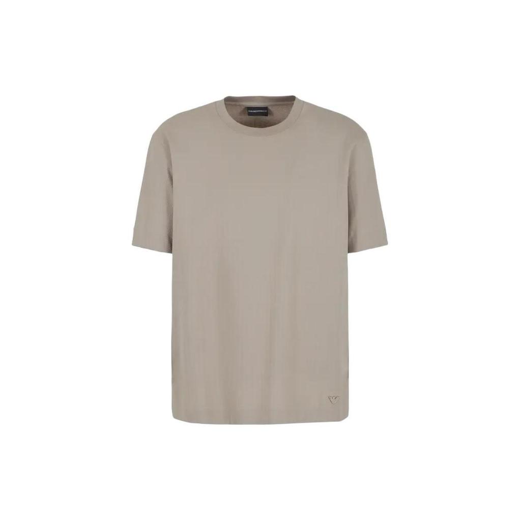 EMPORIO ARMANI Logo embroidered Cotton T shirt 3D1TC7-1JGYZ-F998