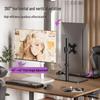 White Adjustable No-Drill Desktop Monitor Stand with Rotation