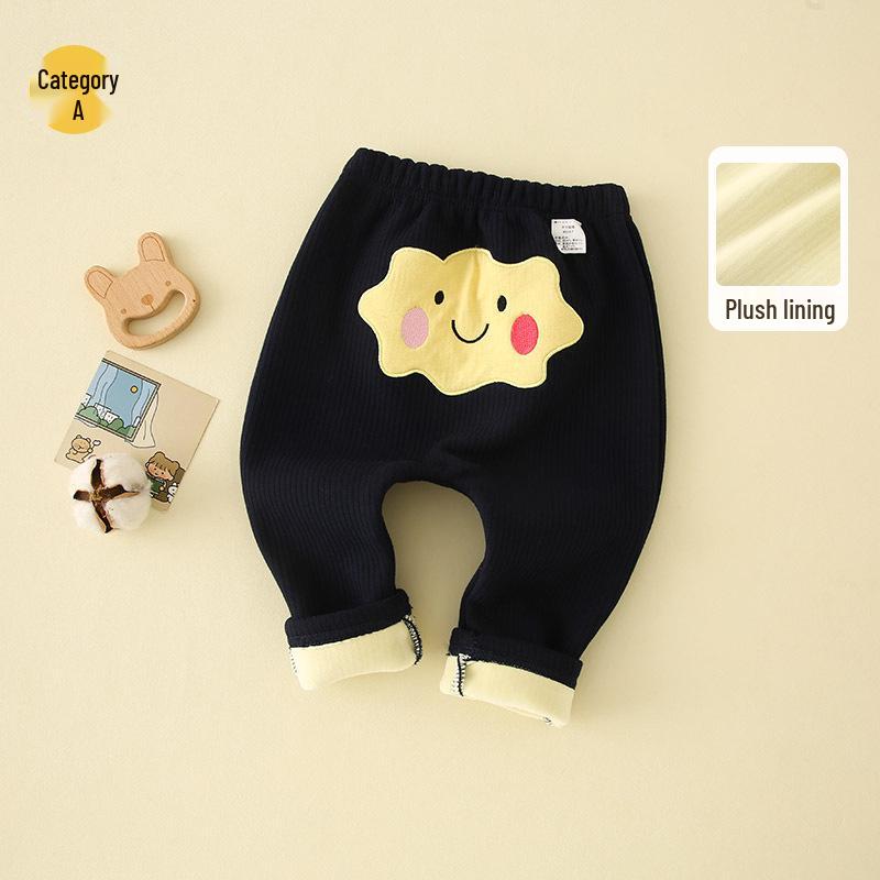 

Мультяшные флисовые брюки для малышей на осень/зиму 2025 (0-3 года) - Длинные брюки унисекс 110 (Height 100-110cm)