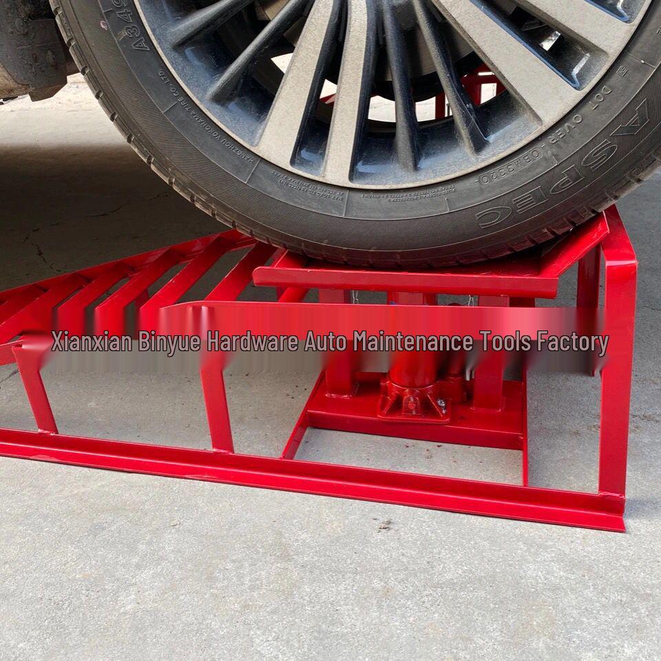 Heavy-Duty Car Repair Ramp & Jack Stand for Oil Changes.