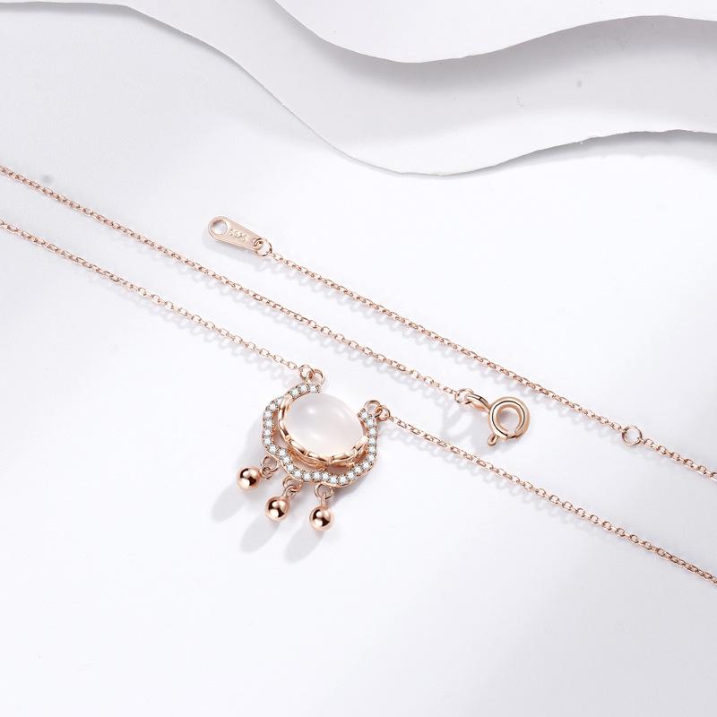 Ruyi Ping An Lock Necklace Women's Fashion Retro Light Luxury National Style Pendant Women