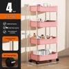 Kids' 4-Tier Mobile Storage Cart
