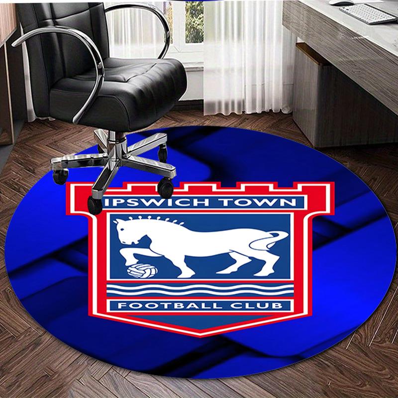 1 pezzo Squadra di Calcio (55) Tappeto Rotondo Stampato Tappeto Rotondo per Sedia Adatto per Camera da Letto Soggiorno Tappeto Decorativo per la Casa