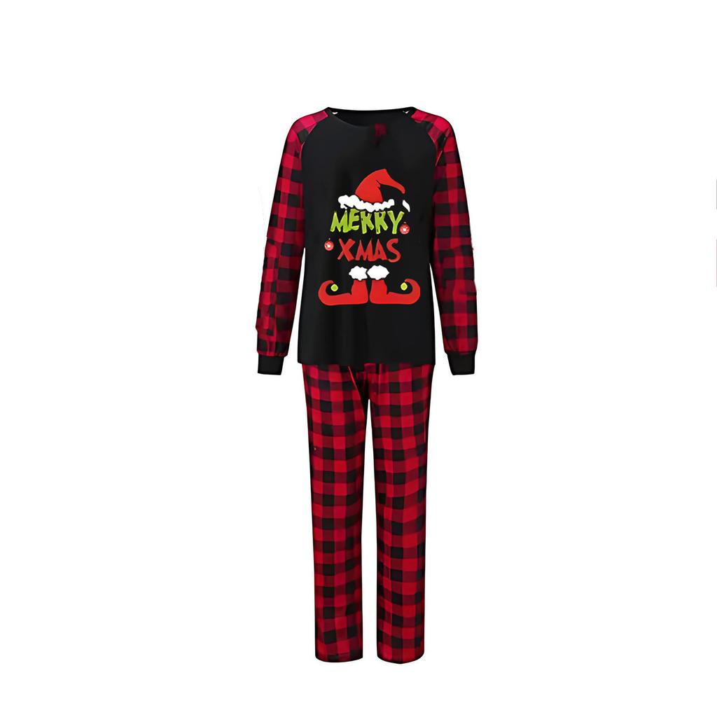 Christmas Print Family Set Long Sleeved Top And Pants Family Set Parent-child Outfit
