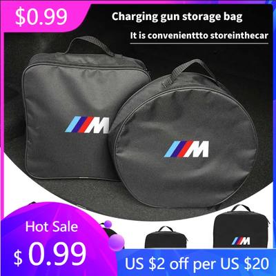 2025 Hot EV Car Charging Cable Storage Box Charger Cables Carry Bag Trunk Organizer Cars Accessories For Performance E46 E90