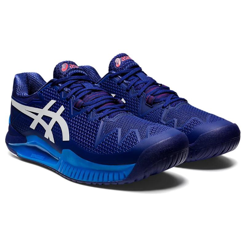 Asics Gel Resolution 8 2E Wide 'Dive Blue' Sneakers 1041A113-405