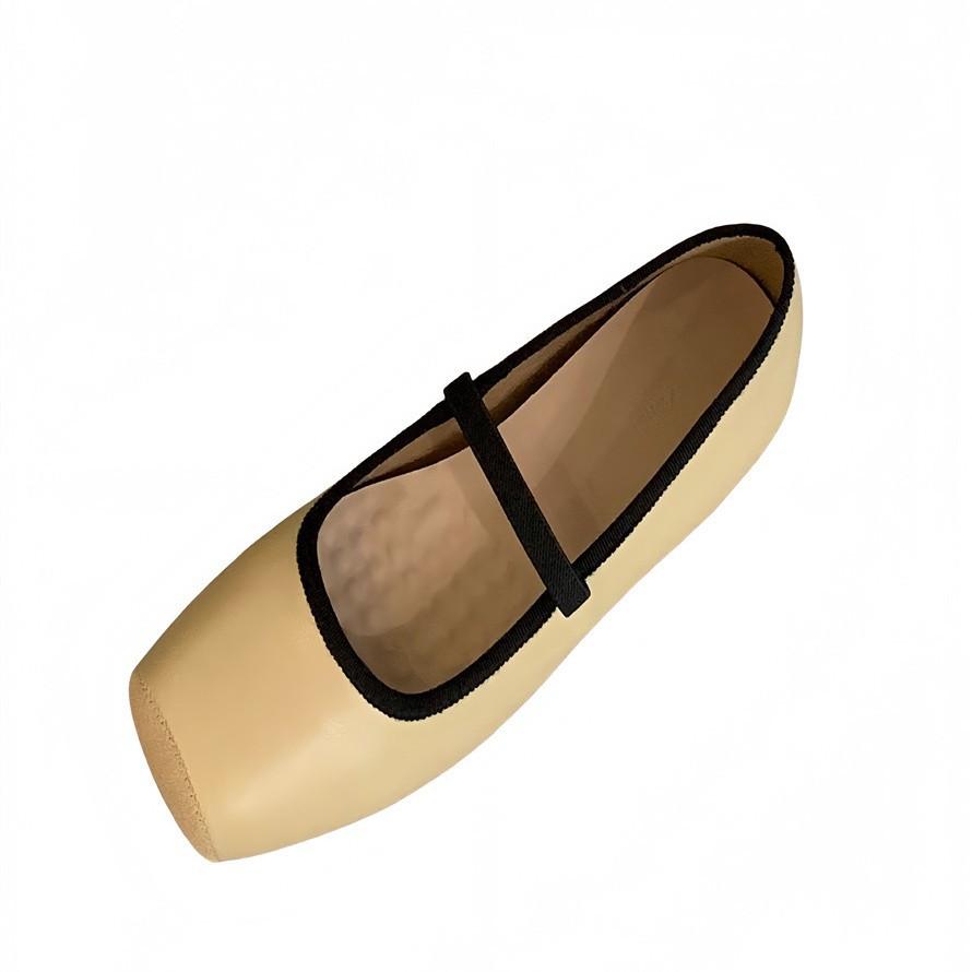 Spot~ French one-word buckle with square head Mary Jane shoes comfortable light soft mouth leopard print flat sole shoes women