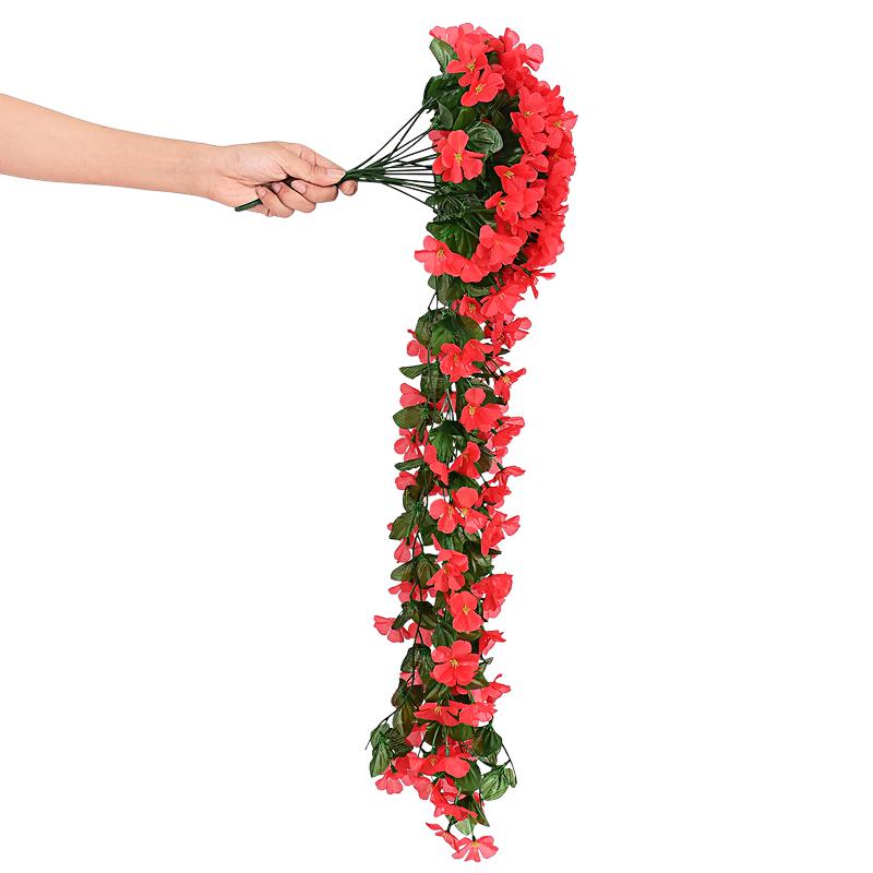 Artificial Flowers Long Vine Violets Home Wedding Outdoor Garden Arch Decorations Christmas Potting Pavilion Accessories