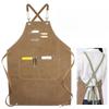 Custom Logo Floral Canvas Apron for Milk Tea, Baking, Kitchen, and Barber Use - Thickened for Men and Women