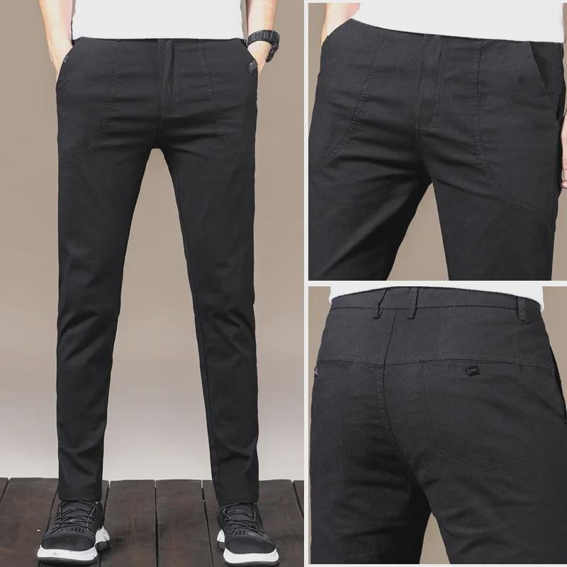 Men's Slim Fit Summer Trousers - Trendy Casual Solid Color Sports Pants