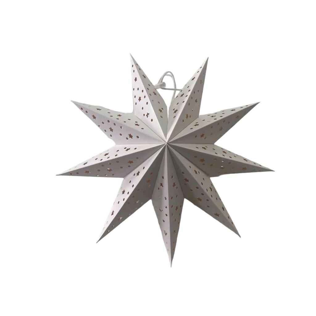 Ne Cornered Paper Star Shaped Lampshade Christmas Hanging Lamp Decoration