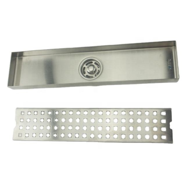 Stainless Steel Long Floor Waste Tile Insert Rectangle Shower Drain for Hotel Use Tile Insert Floor Drain (Silver,Stainless Steel) серебряный