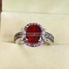 Garnet Oval Cut Gemstone With 925 Sterling Silver Ring For Men's #B90 JL375671418612