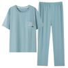 Pajamas Women's Summer Modal Cotton Short Sleeve Pants Loungewear Summer Thin Ice Silk Large Size Wear Suit