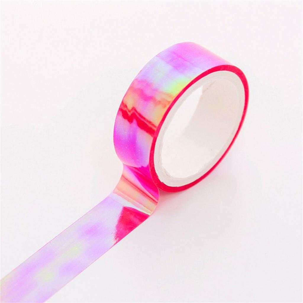 Waterproof Holographic Gradient Adhesive Tape Durable Decorative Craft Tape Suitable for Various Surfaces and Applications