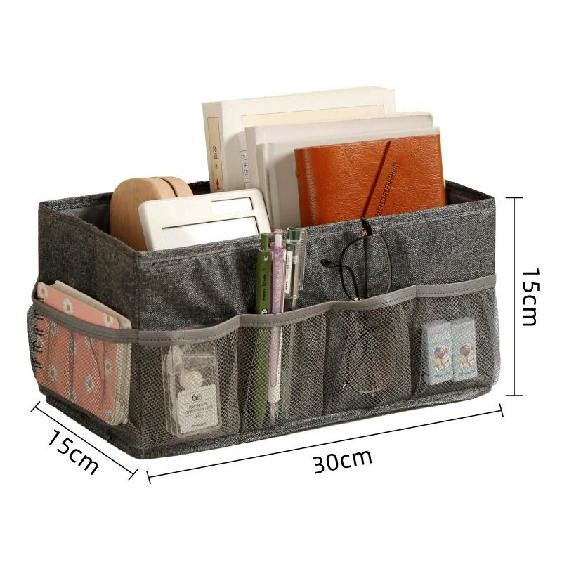

Underwear Storage Box Foldable Desktop Cosmetics Organizer Wardrobe Drawers Socks Bra Separate Bedroom Cabinet Organization сірий