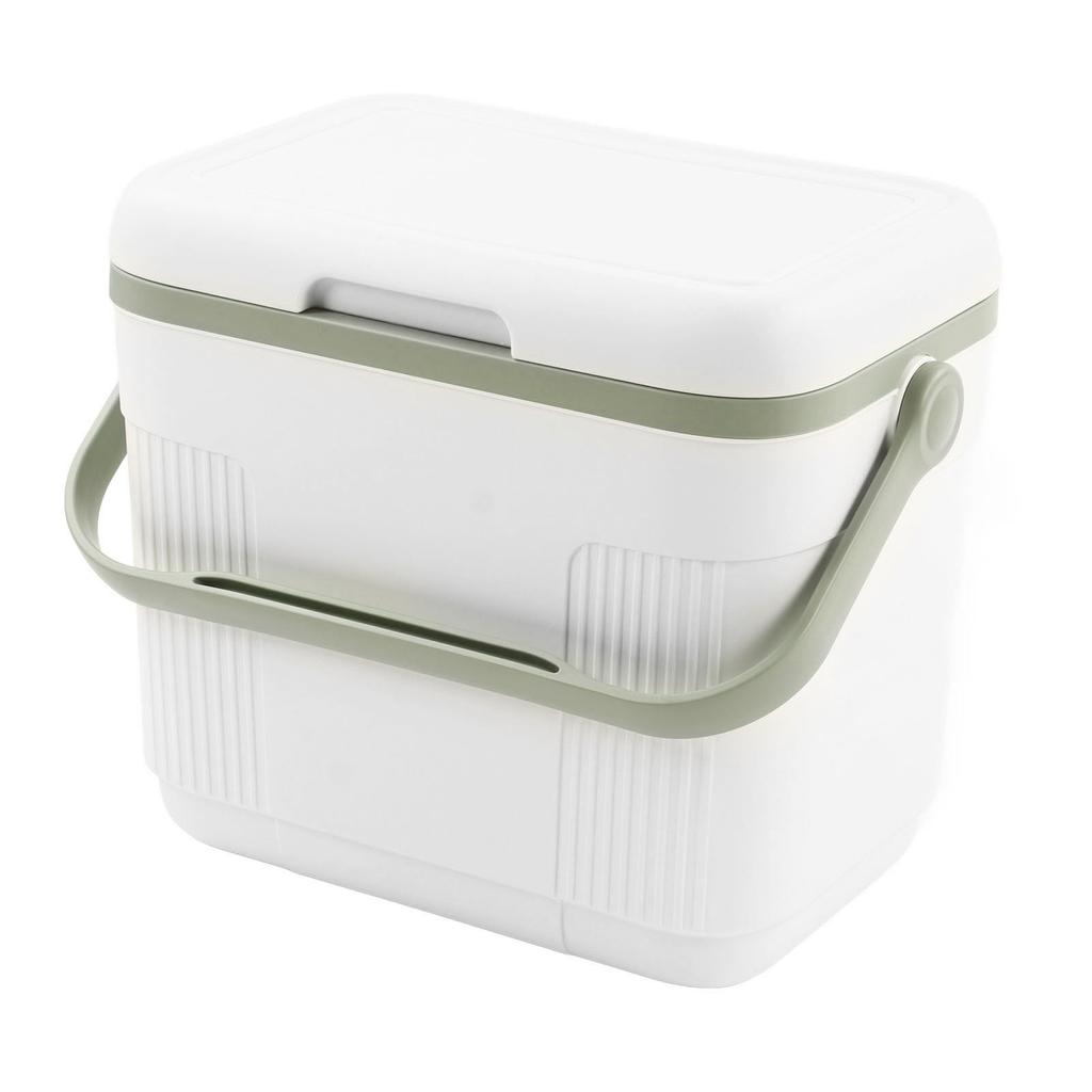 22L Portable Cooler White and Green Food Grade PP Insulation Cooler Box for Camping Outdoor Picnic