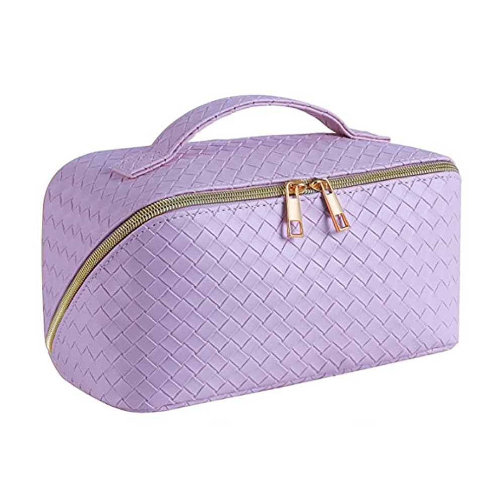 

OneColor Leaf Cosmetic Large Cosmetic Makeup Stylish Storage Pouch, Women s, Capacity, Bag, Bag, Cosmetics, Accessories, Travel, Portable, Simple, фиолетовый