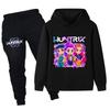 Winter Casual Comfortable Witch Hunting Group Printed Children's Set Hooded Sweatshirt Set
