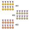 10Pcs Baseball Medals Metal Winner Medals with Neck Ribbon Competition Prize Medals Baseball Memorial Medal for Sports Games