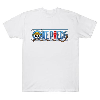 2025 Neue Baumwollkleidung Anime One Piece Logo T-Shirts für Damen Herren Sommer Kurzarm Tops Atmungsaktive Freizeit-Tees