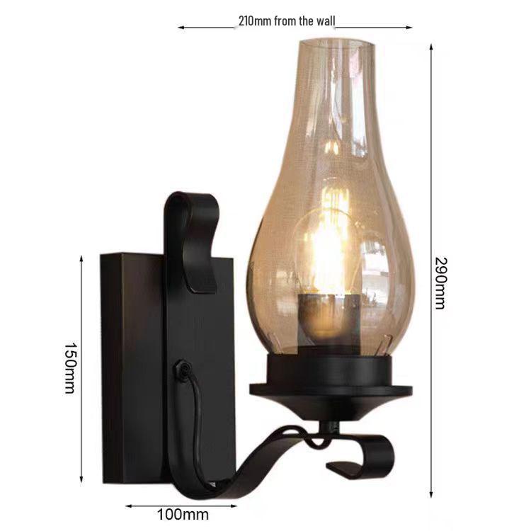 French Antique Style Retro Kerosene Wall Lamp