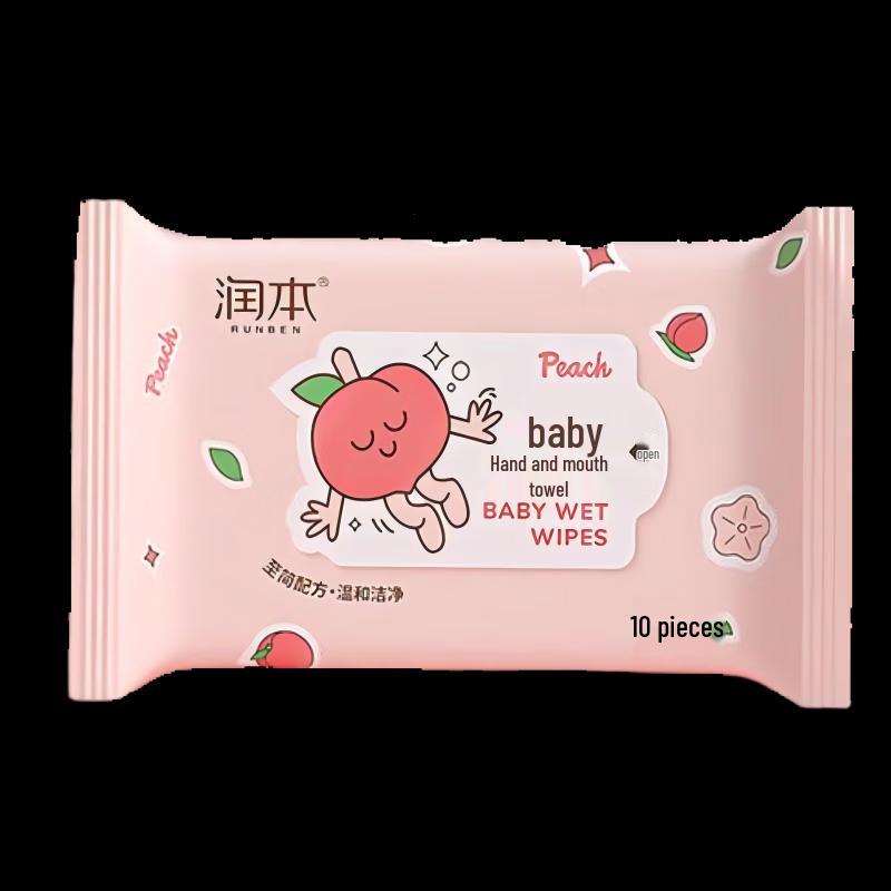 Runben Baby Hand & Mouth Wipes (Peach Series)