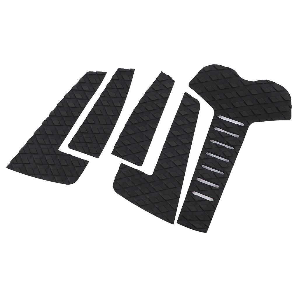 Surfboard Traction Pads Surf Pads EVA Tail Deck Grip AntiSlip Surf Traction Pad(5pcs Black )