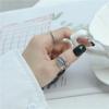 925 Sterling Silver Unique Ring For Women Jewelry Finger Adjustable Vintage Layered Ring For Party Birthday Gift