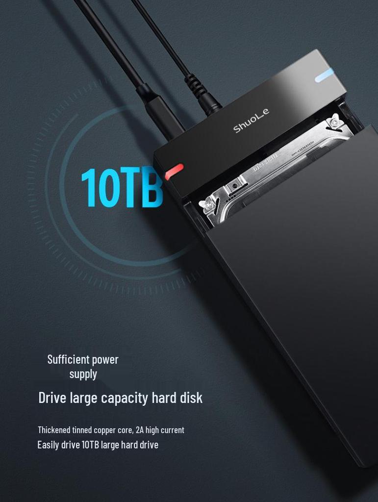 ShuoLe 3.5" USB 3.0 Tool-Free High-Speed External Hard Drive Enclosure