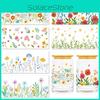 And Flower Flower Pattern Water Cup Transfer Sticker For Home Office Decor
