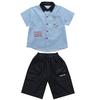 Boys' Shirt Set Summer Thin Edition 2026 New Handsome and Fashionable Baby Summer Clothes Children's Short Sleeve Two Piece Set