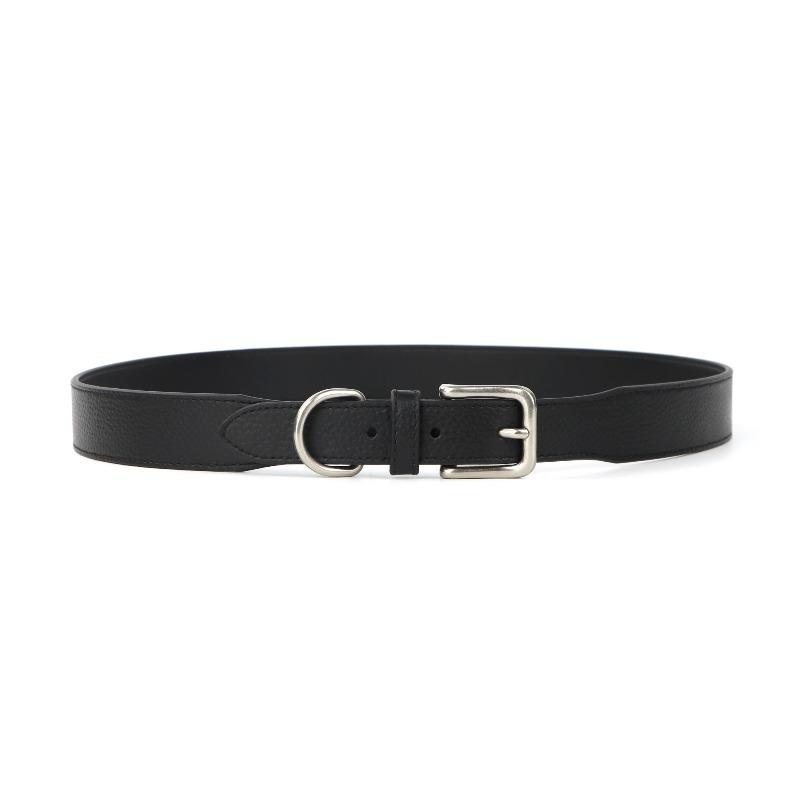 

First layer cowhide green black brown girdle genuine leather pebbled belt wide belt 90~105CM чёрный