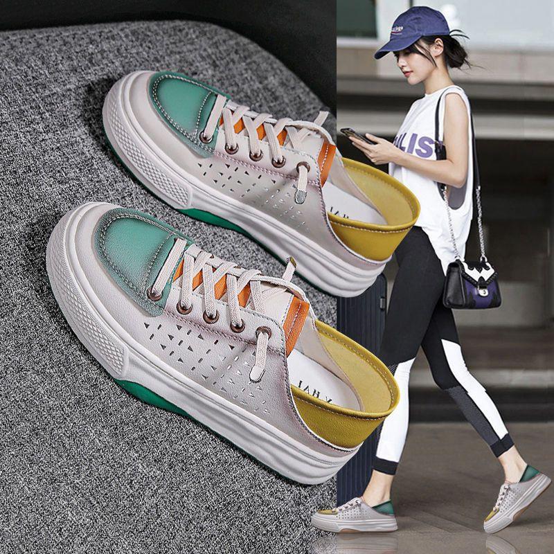 Fashion Thick Bottom Sneaker Women's Sports Shoes Trend 2024 for Gym On Platform Flat Casual Tennis Fashion Low Cute Shoe Female Chunky