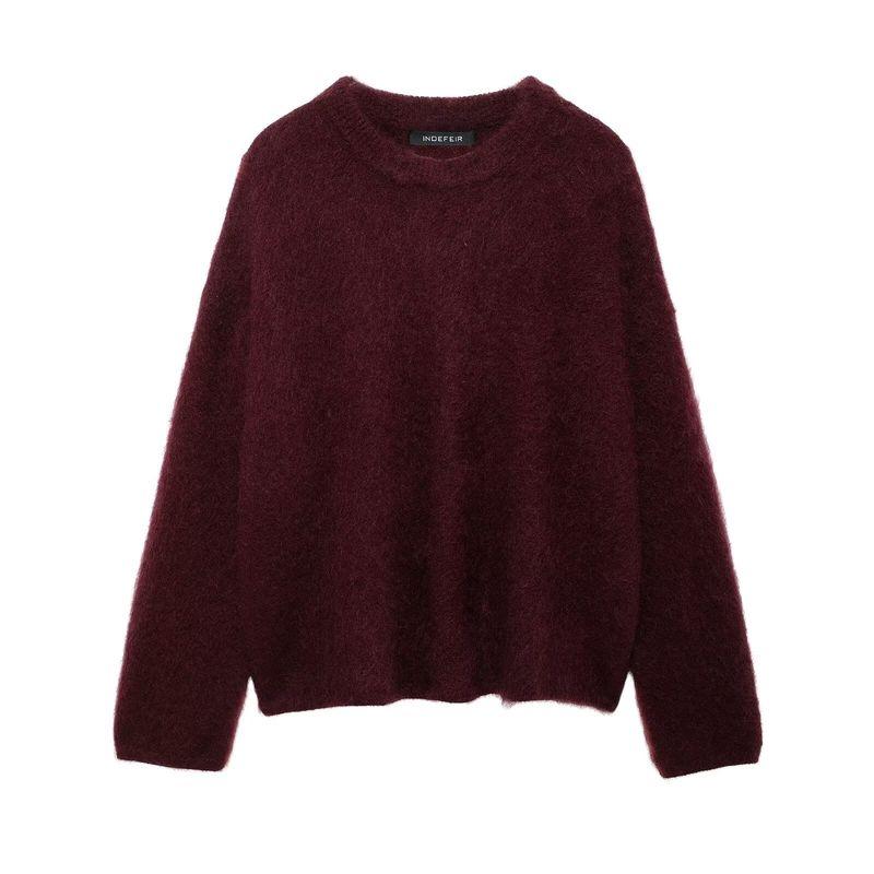 Kaslead New Arrival Women's Clothing Fashion Style Fashion Large Profile Mohair Blending Pullover 1242877