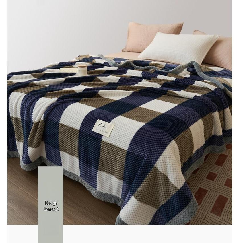 Kosepledd Korallfløyel Sofa- og Sengpledd