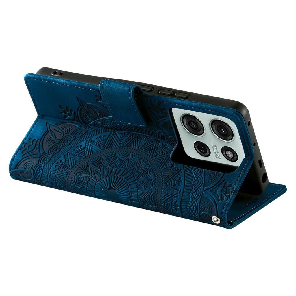 Stil 018 Für Motorola Moto G75 5G Hülle Geprägtes Totem Hautgefühl Brieftasche Leder Handyhülle