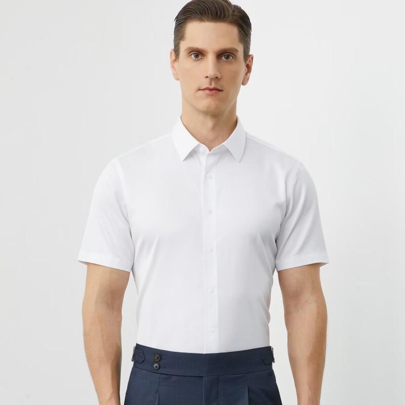Fengmao Men s 230-Count Cotton Non-Iron Short Sleeve Shirt 38