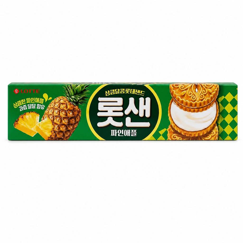 Lotte Pineapple Filled Biscuits 105g