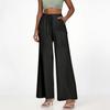 Women's Stylish Color High-waisted Baggy Wide-leg Pants With A Full-length Casual Straight-leg Pants