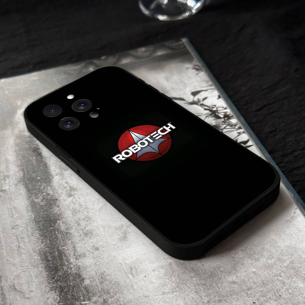 Anime Robotech Phone Case Black Silicone Soft Shell For IPhone 17 16 15 14 13 12 11 Air Pro Max Plus Hot Sale