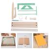 Bookbinding Kits Bookbinding Ruler Set with Binding Tool Binding Accessories Set Scrapbooking Tool T-shaped Ruler Spacer