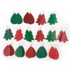 Cross-border Christmas Tree Double-sided PU Leather Teardrop Earrings